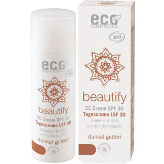 ECO-Cosmetics Тональный CC-крем SPF 30 c Q10 и гиалуроном темный 50 мл