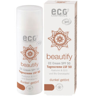 ECO-Cosmetics Тональный CC-крем SPF 50 c Q10 и гиалуроном темный 50 мл