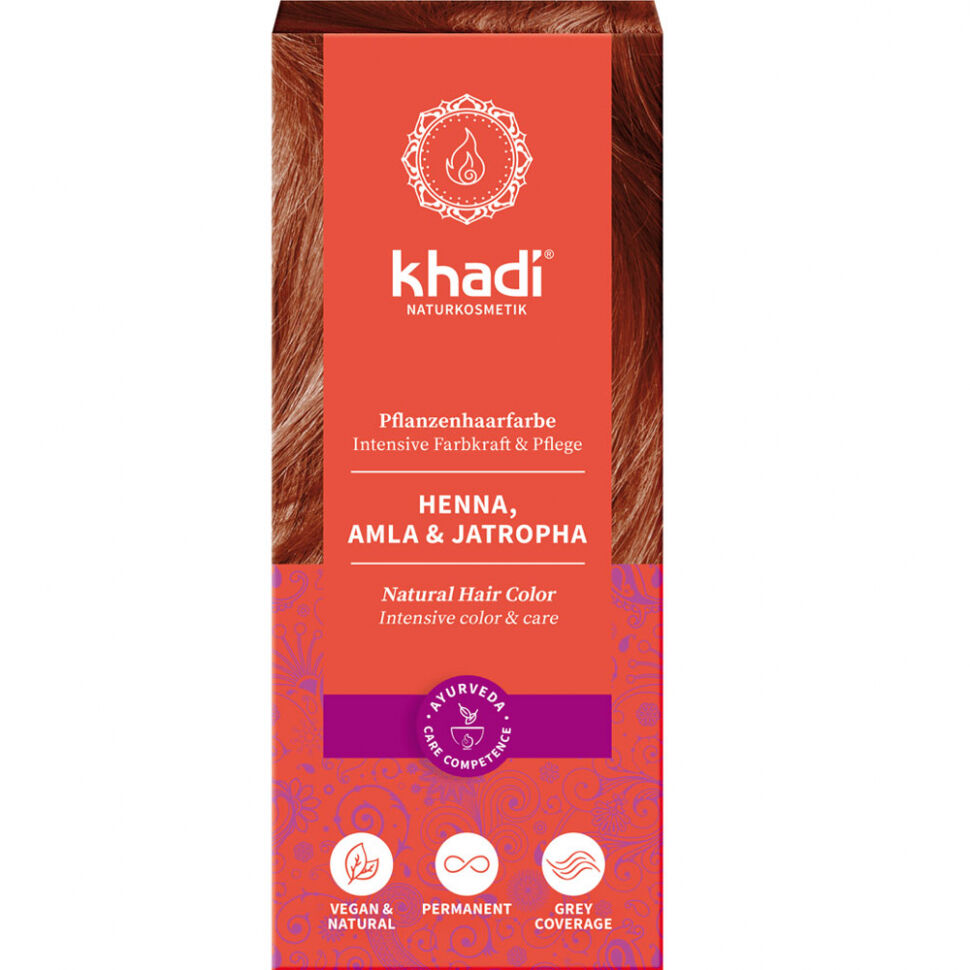 KHADI Органическая краска для волос "Интенсивно-красный" 100 г фото 1