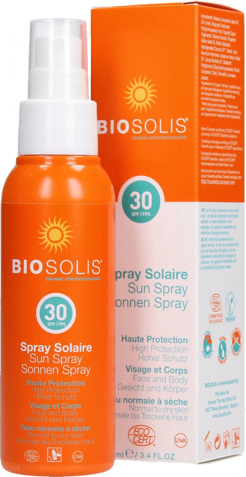 Biosolis Солнцезащитный спрей SPF 30 100 мл фото 1