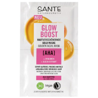 SANTE Glow Boost Золотая маска с гиалуроном и экстрактом водорослей 8 мл