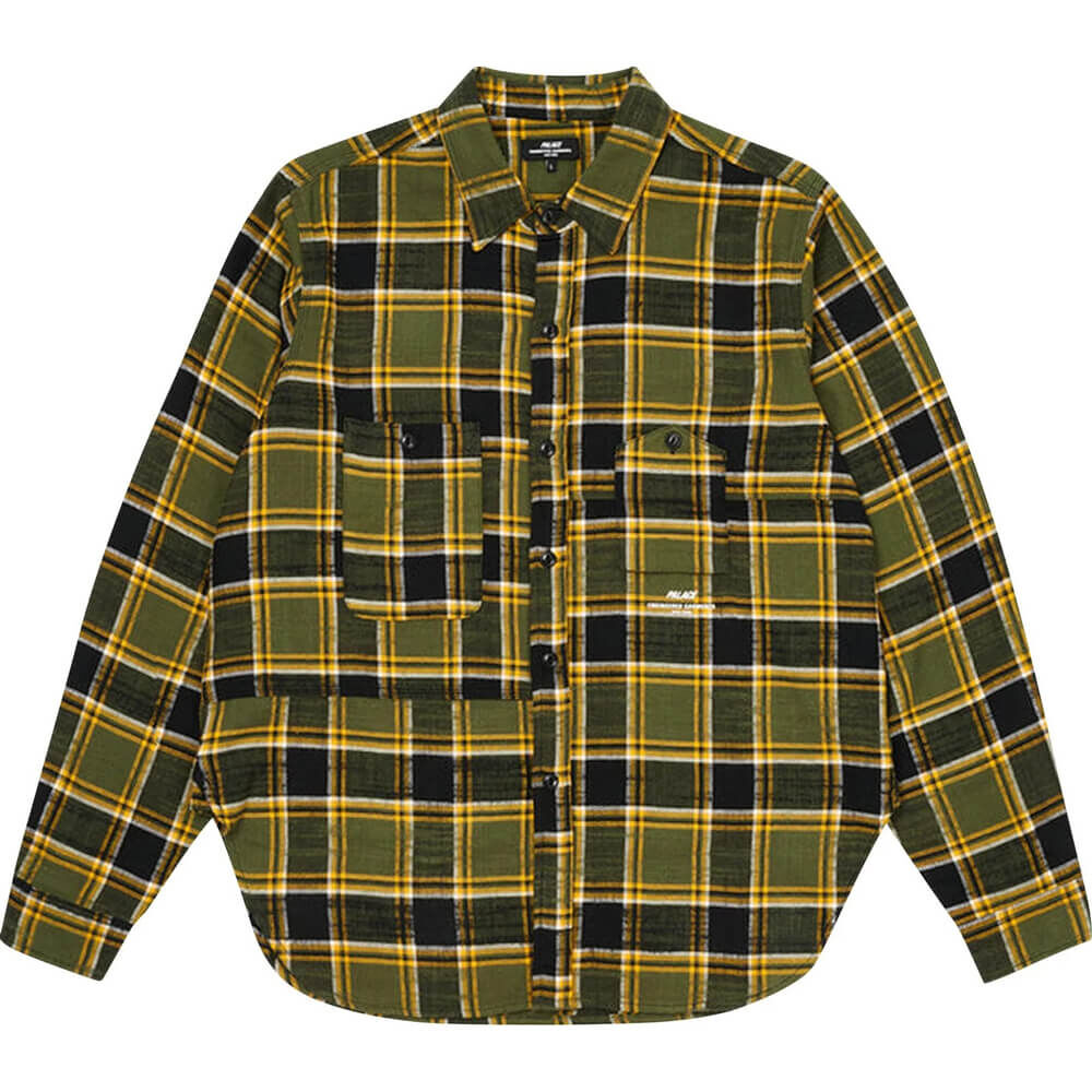 Рубашка Palace x Engineered Garments Panel Check, зеленый P23SHT083 | Green фото 1