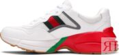 Кроссовки Gucci Rhyton White Red Green Reflective, белый 643491 2H060 9088 | White Red Green Reflective фото 3