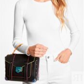 Сумка-рюкзак Michael Michael Kors Manhattan Medium Contrast-Trim Leather, 35H1TNCS8L | black фото 1