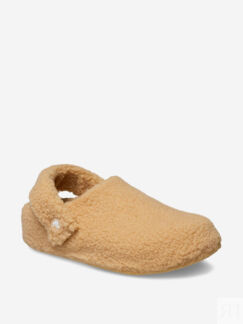 Клоги утепленные женские Crocs Classic Cozzzy Slipper, Бежевый