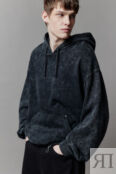 Худи oversize с капюшоном и вареным эффектом befree 4680704221640 фото 4