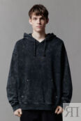 Худи oversize с капюшоном и вареным эффектом befree 4680704221640 фото 5