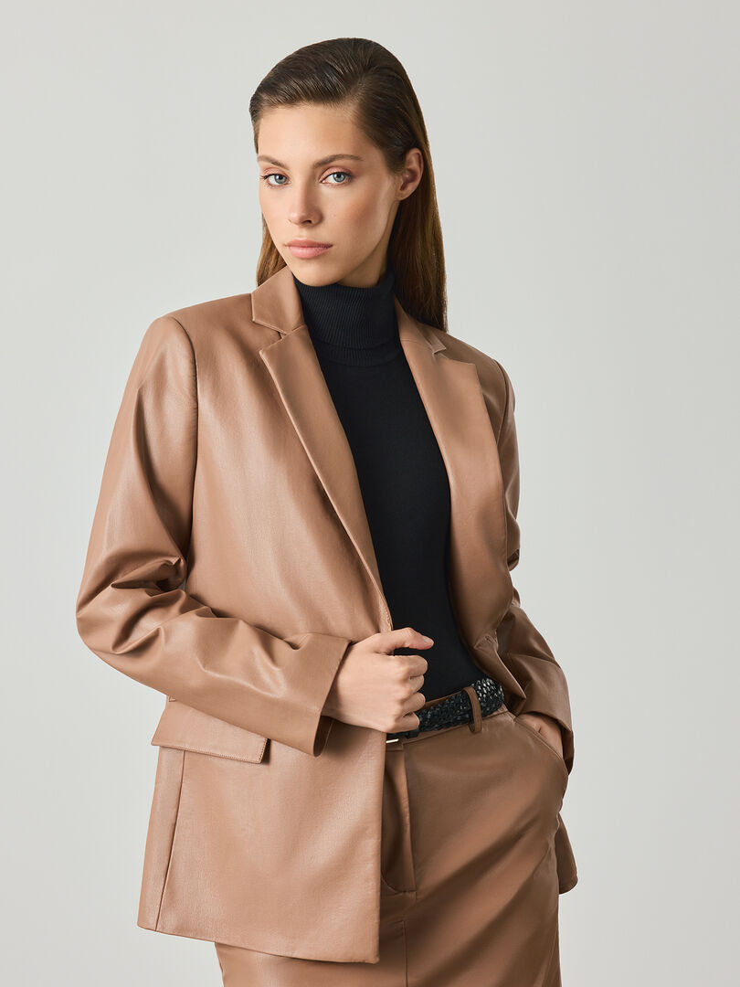 Жакет из искусственной кожи Just Clothes