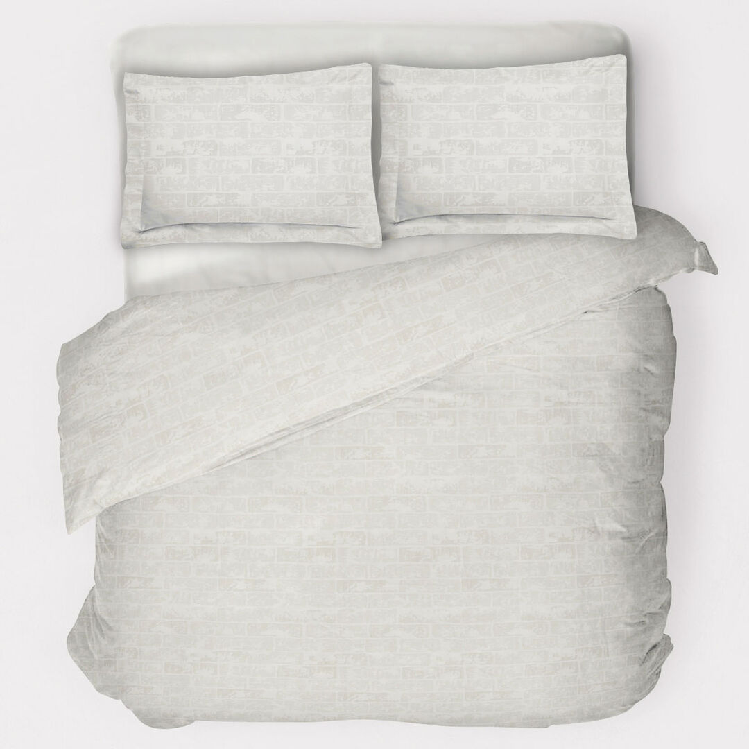 Комплект постельного белья евро Mia Zarrocco Calvin 309/White Ecru/200220 фото 1