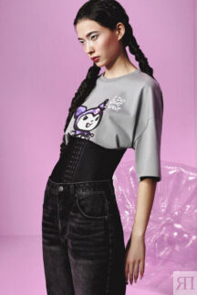 Футболка oversize хлопковая с принтом befree