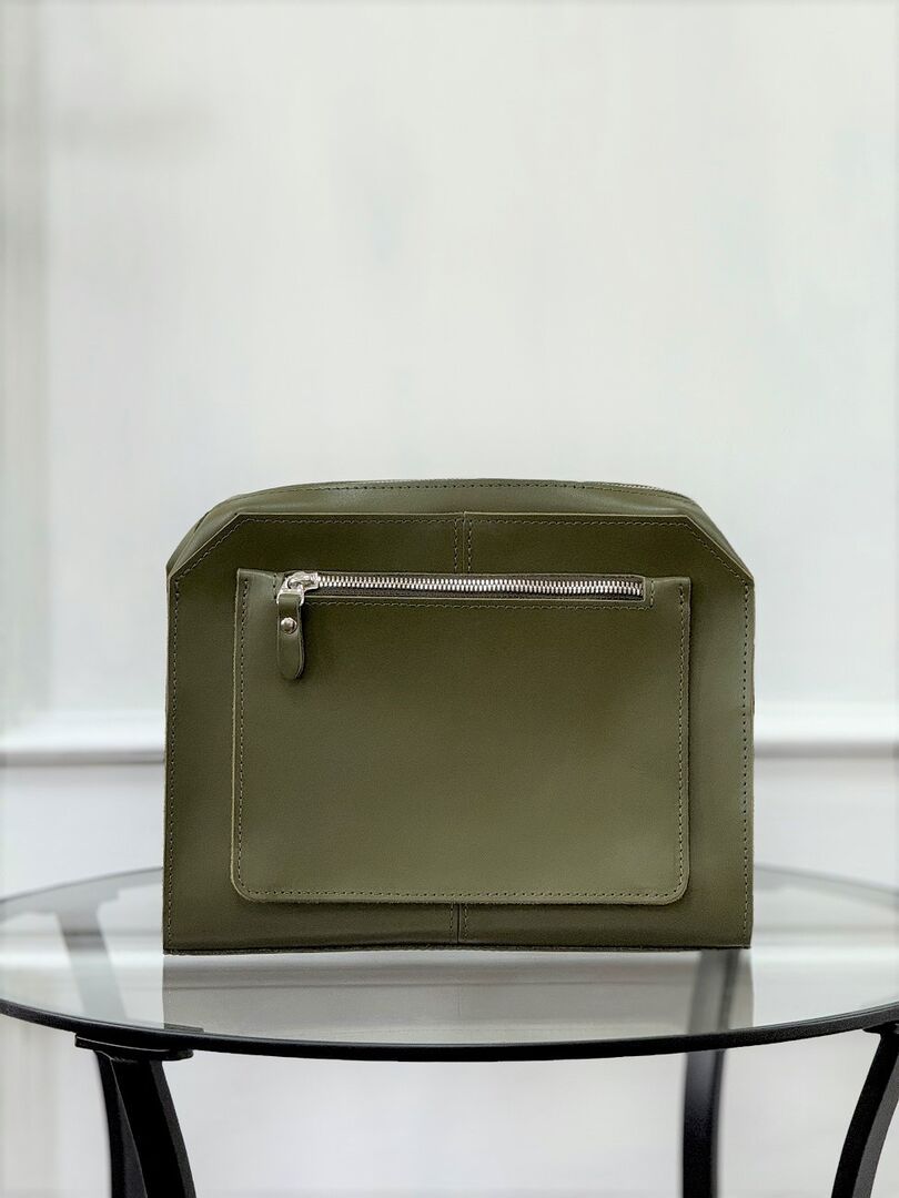 Женская кожаная сумка кросс-боди хаки A017 khaki A017 khaki фото 1