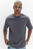 Футболка oversize из хлопкового футера befree 4680704285550 фото 1