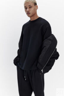 Футболка oversize из хлопкового футера befree