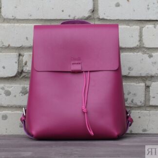 Женский рюкзак из натуральной кожи розовый B003 fuchsia