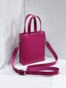 Женская кожаная сумка тоут розовая A038 fuchsia mini A038 fuchsia mini фото 1