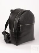 Женский рюкзак из натуральной кожи на молнии черный B008 black grain B008 black grain фото 2