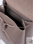 Женский кожаный рюкзак серо-бежевый B003 taupe taupe B003 taupe taupe фото 2