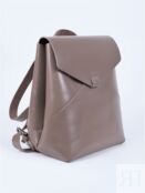 Женский кожаный рюкзак серо-бежевый B003 taupe taupe B003 taupe taupe фото 5