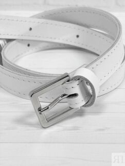 Поясной кожаный ремень белый T004 white
