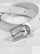 Поясной кожаный ремень белый T004 white T004 white фото 1