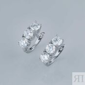 Серьги из белого золота э4012сг01230102_white ЭПЛ Даймонд э4012сг01230102_w 8700000003088 фото 4