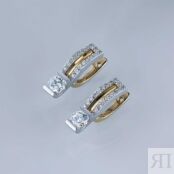 Серьги из желтого золота э4112сг11200377_white ЭПЛ Даймонд э4112сг11200377_ 7000002773561 фото 4