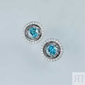 Серьги из белого золота э0912сг12210607_blue ЭПЛ Даймонд э0912сг12210607_bl 2050015369515 фото 4