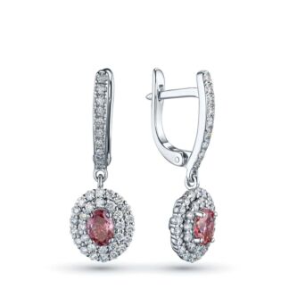 Серьги из белого золота э0912сг06220946_pink ЭПЛ Даймонд э0912сг06220946_pi