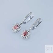 Серьги из белого золота э0912сг06220946_pink ЭПЛ Даймонд э0912сг06220946_pi 7000001818959 фото 4