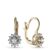 Серьги из желтого золота э0312сг04202942_white ЭПЛ Даймонд э0312сг04202942_ 8700000706392 фото 1