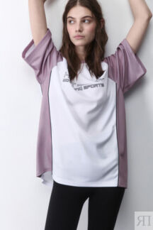 Футболка oversize спортивная из сетки с надписью befree