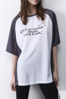 Футболка oversize спортивная из сетки с надписью befree