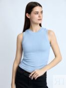 Трикотажный топ без рукавов zolla 02513332L012 фото 4
